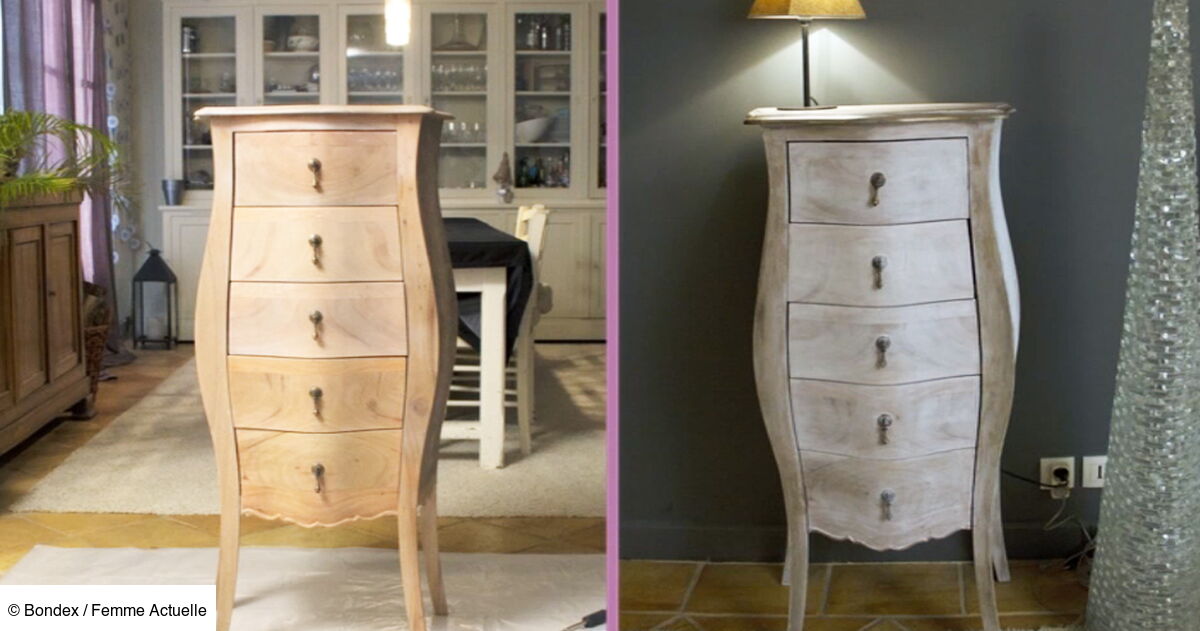 Comment Faire Un Meuble Blanc En Cérusé Gris Video Bricolage en vidéo : comment bien céruser un meuble ? : Femme Actuelle
