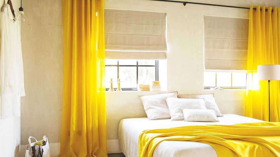 Une déco de chambre jaune et lumineuse
