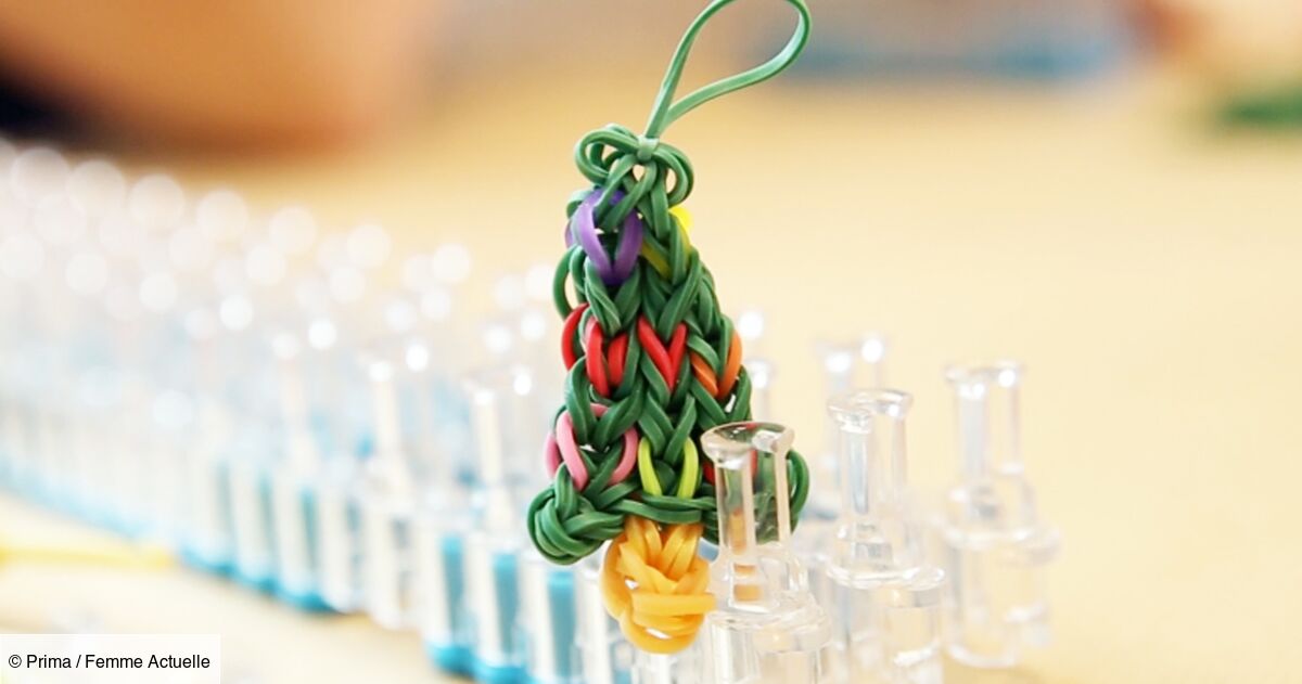 Noël en rainbow loom : un sapin en élastiques