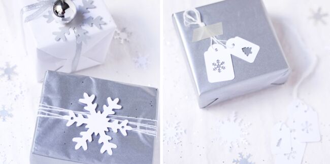 Etiquettes à la perforatrice pour décorer ses cadeaux de Noël