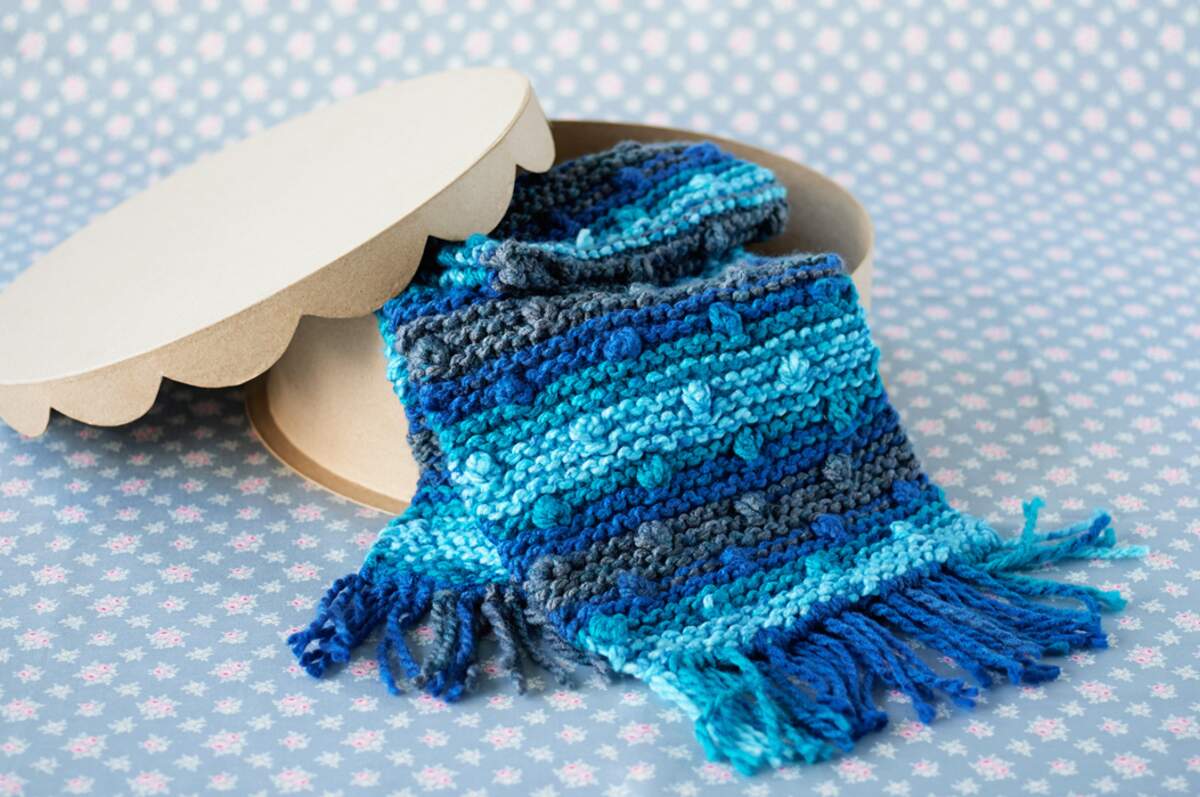 Ensemble Bonnet Col Mitaines Bleu d'hiver - tricot