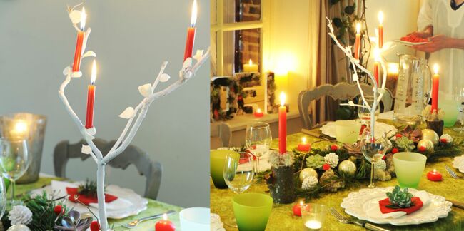 Bougies de Noël : un chandelier végétal