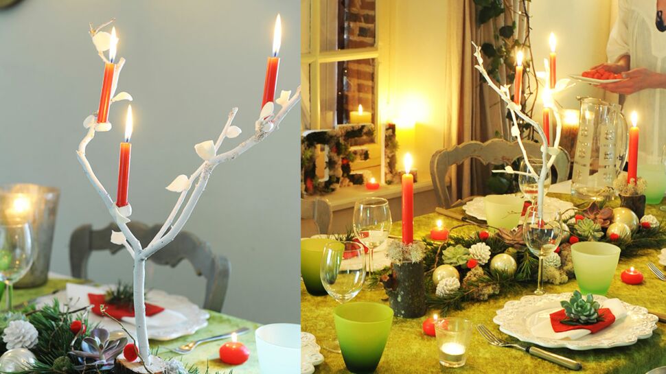 Bougies de Noël : un chandelier végétal