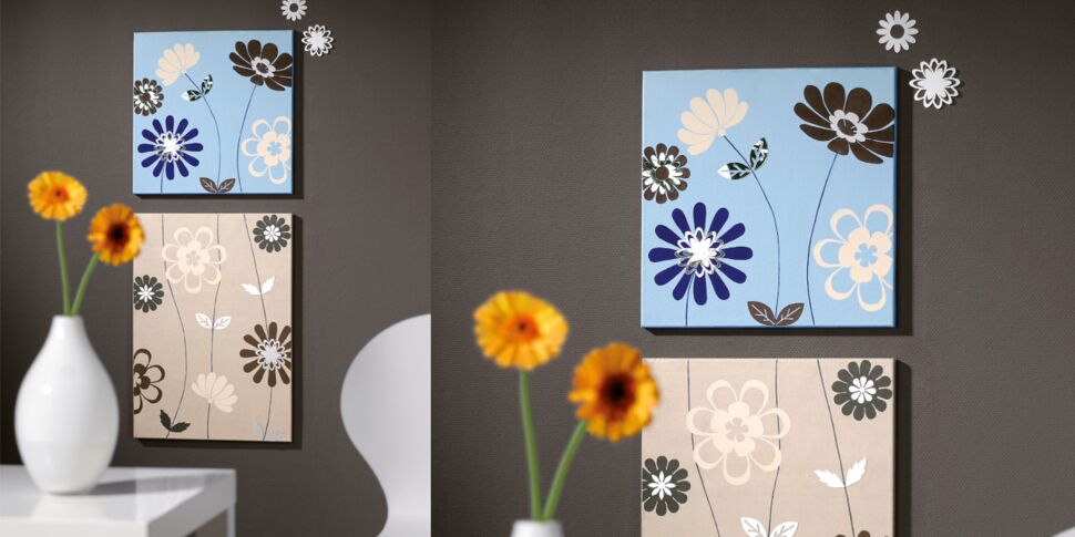 Stickers muraux floral cadres photos - Stickers cadres photos pas cher