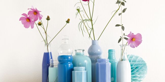 Peinture sur verre : des vases design et pas cher
