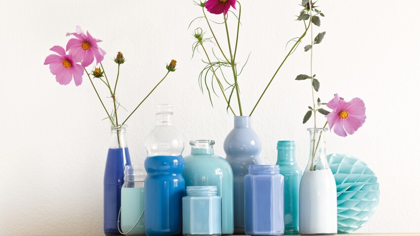 Peinture sur verre : des vases design et pas cher