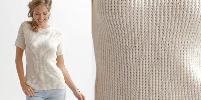 Le pull blanc en côtes perlées : Femme Actuelle Le MAG