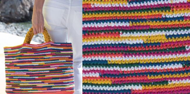 Le sac multicolore au crochet