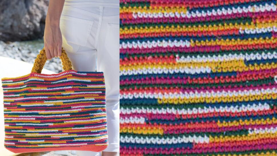 Le sac multicolore au crochet
