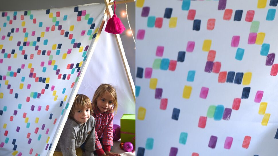 Teinture : une tente pour les enfants