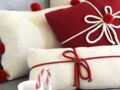 Décorations de Noël : coussin tricot-tricotin