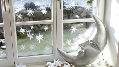 Une idée originale pour décorer ses fenêtres à Noël : Femme