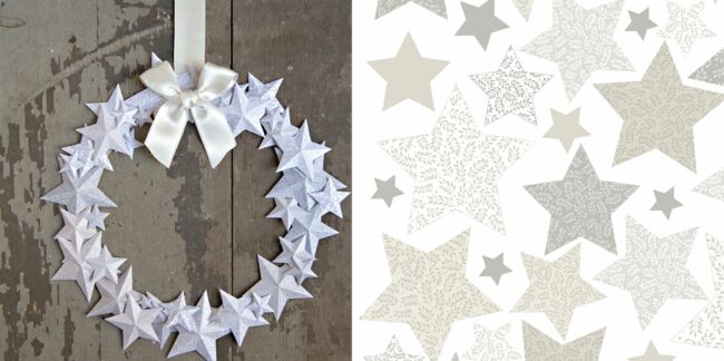 Couronne de l'Avent : une ronde d'étoiles en papier pour Noël