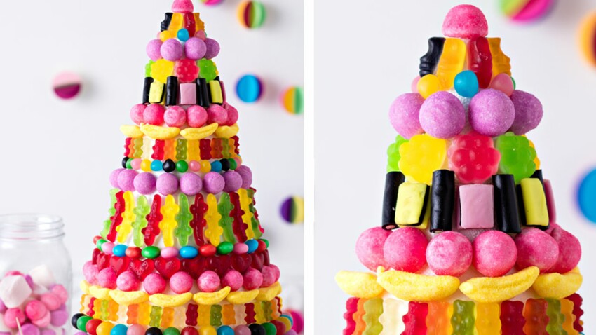 Un Gateau De Bonbons Geant Pour Une Sweet Table Femme Actuelle Le Mag