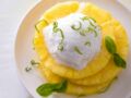Ananas, citron vert, sorbet fromage blanc de Cyril Lignac