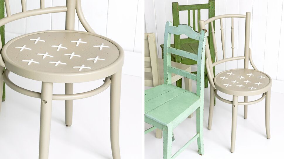 Des chaises customisées esprit vintage