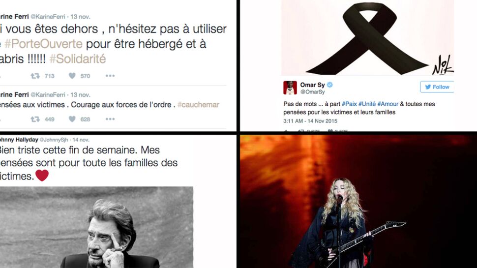 Johhny Hallyday, Karine Ferri, U2, Madonna... Ils rendent hommage aux victimes des attentats