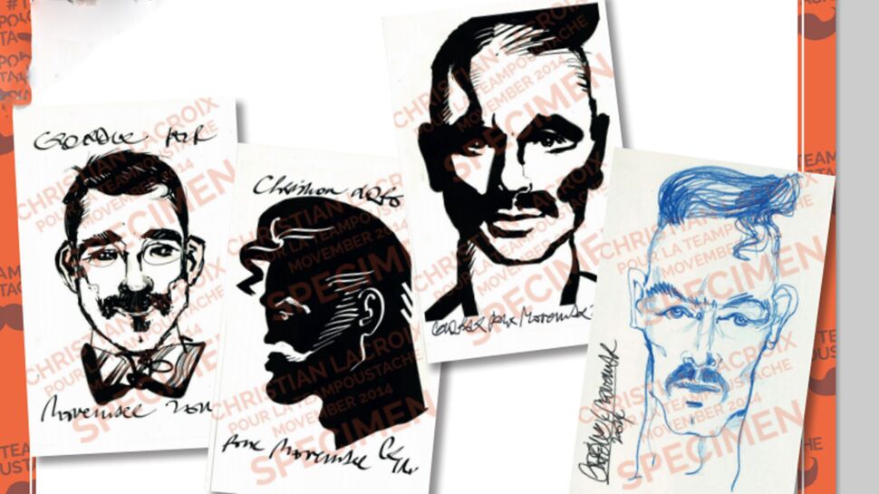Vente aux enchères de 4 dessins originaux de Christian Lacroix en soutien à Movember