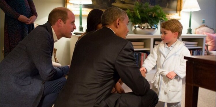 Photos Quand Le Prince George Recoit Barack Obama En Pyjama