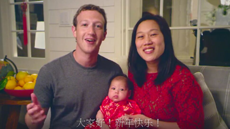 Vidéo : Mark Zuckerberg révèle le nom de sa fille à l'occasion du nouvel an chinois