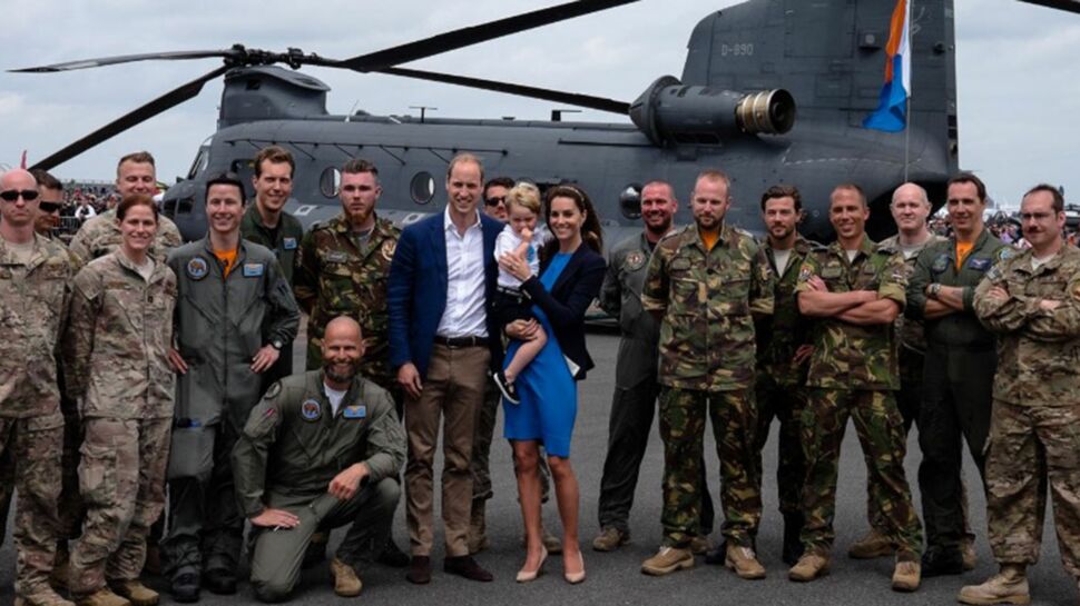 Photos : le prince George aux commandes d'un avion de chasse