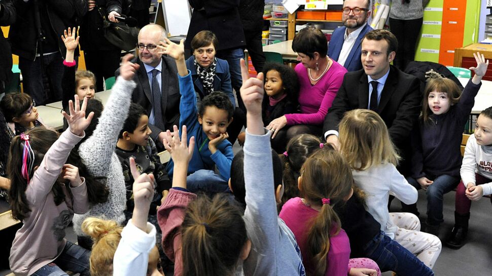 Emmanuel Macron chahuté par des élèves de maternelle