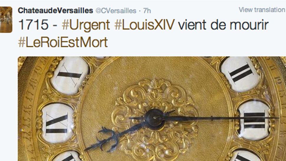 Twitter annonce en temps réel l'agonie et la mort de Louis XIV