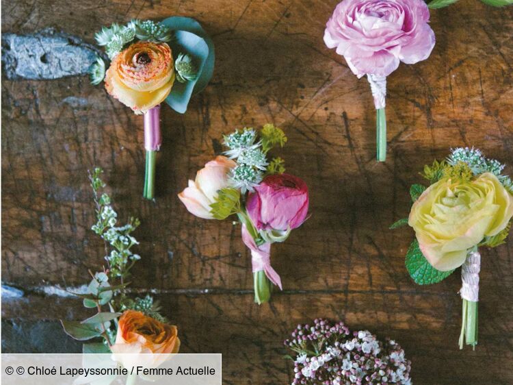 Déco mariage : je crée ma boutonnière fleurie : Femme Actuelle Le MAG