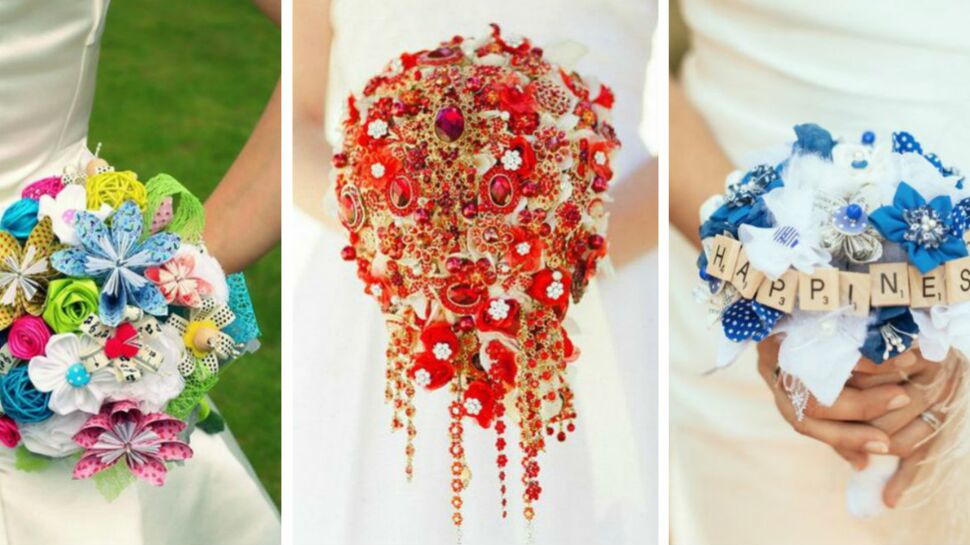 25 idées pour un bouquet de mariée... sans fleurs