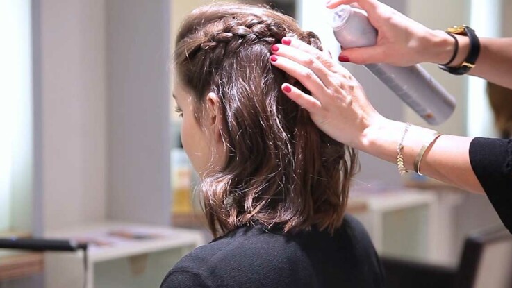 Vidéo Coiffure La Couronne De Tresses Sur Un Carré