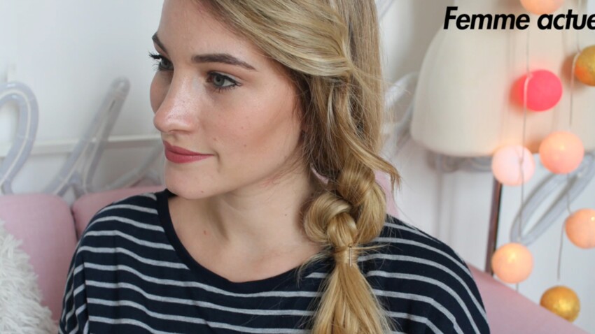 Tutoriel Coiffure La Queue Basse Nouee Femme Actuelle Le Mag