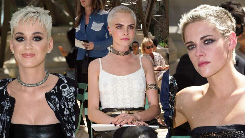 PHOTOS - Katy Perry, Cara Delevigne et Kristen Stewart : toutes le même look au défilé Chanel
