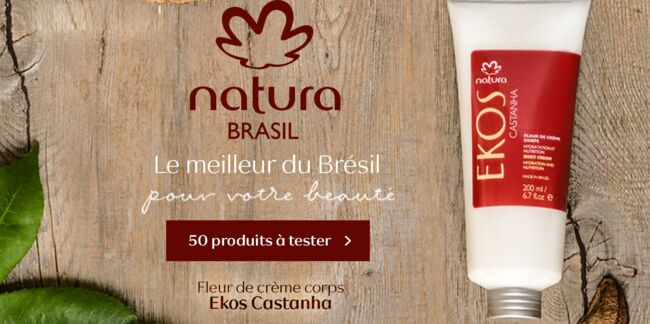 Testez la Fleur de Crème Corps Ekos Castanha avec Femme Actuelle Beauté Addict
