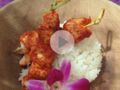 Vidéo : les brochettes de poulet tandoori et ses aubergines grillées