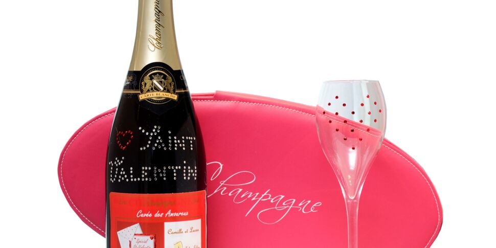 Personnalisez votre bouteille de champagne pour la Saint-Valentin : Femme  Actuelle Le MAG