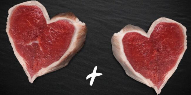 Cadeau de Saint-Valentin pour amoureux de viande