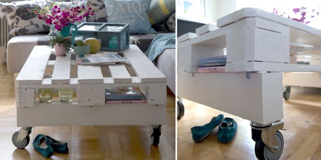 DIY : une table basse mobile en palettes