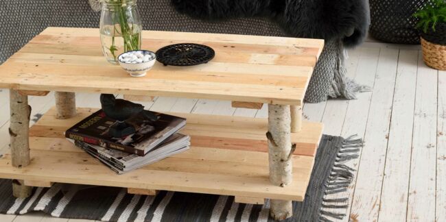 DIY : une table avec des rondins de bois par Sophie Ferjani