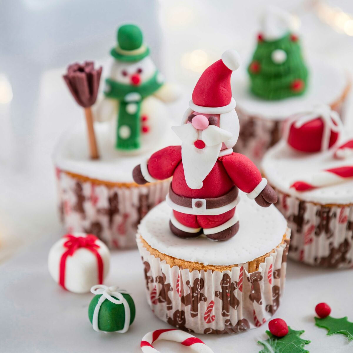 Recette Biscuits sablés père Noël à la pâte à sucre