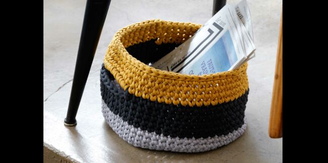 DIY Crochet : un panier à anses