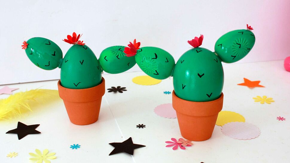 DIY de Pâques : des oeufs cactus tendance