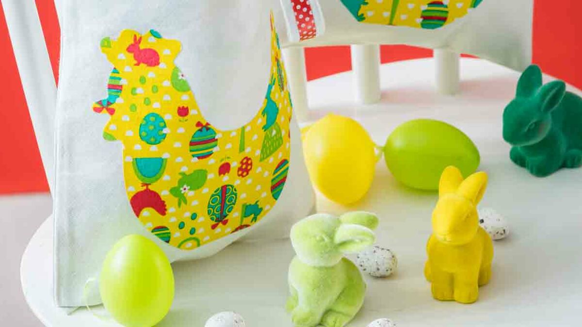 Mini Tote Bag Pâques personnalisé - La récolte de Pâques - Ourson