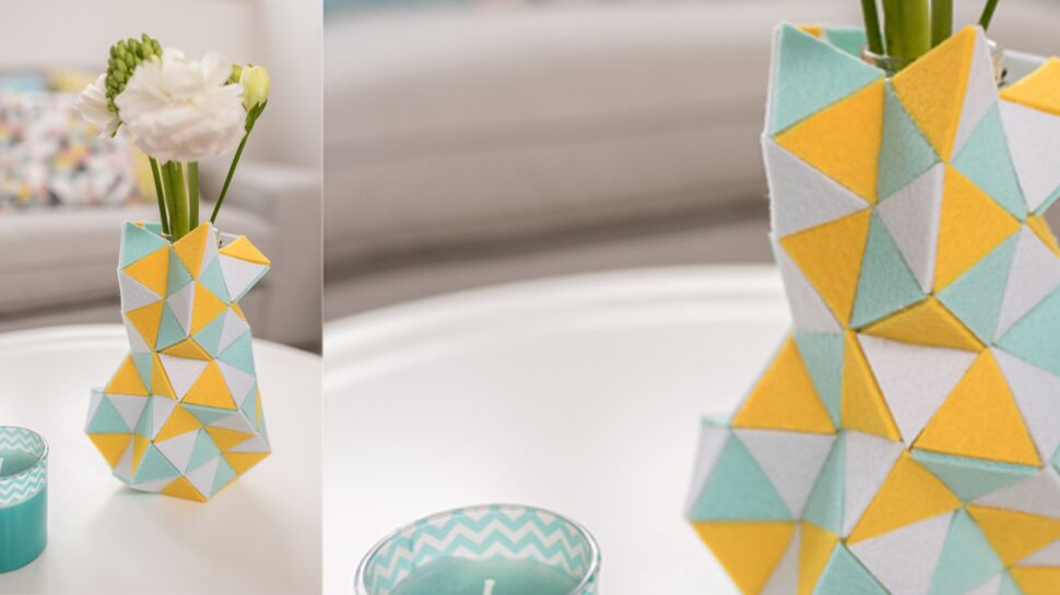 Réaliser un vase façon origami