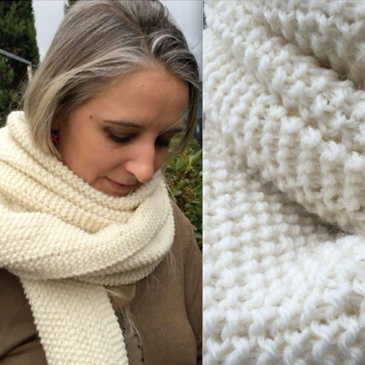 NAFING Echarpes Femme Avec Manches Etole Mariage Hiver Chale Confortable Écharpe Avec Manches Au Crochet Léger Écharpe En Tricot Doux Pull Enveloppant Couleur Unie Foulard