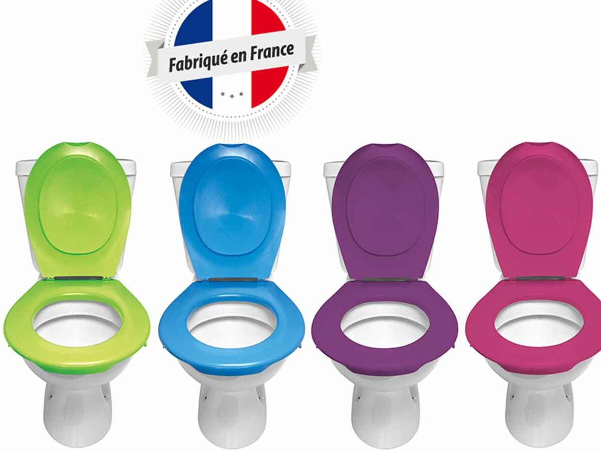 Amovible et colorée, une lunette de toilettes hygiénique et made in France  : Femme Actuelle Le MAG