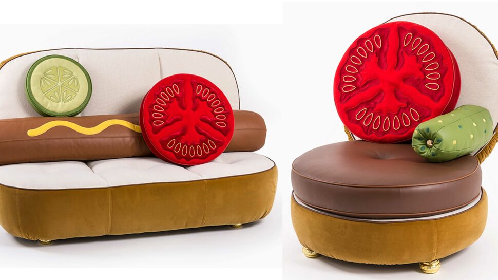 Des meubles design... en forme de burgers ou de hot-dogs !