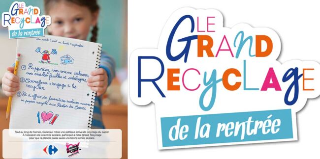 Rentrée : opération recyclage de cahiers usagers avec Carrefour