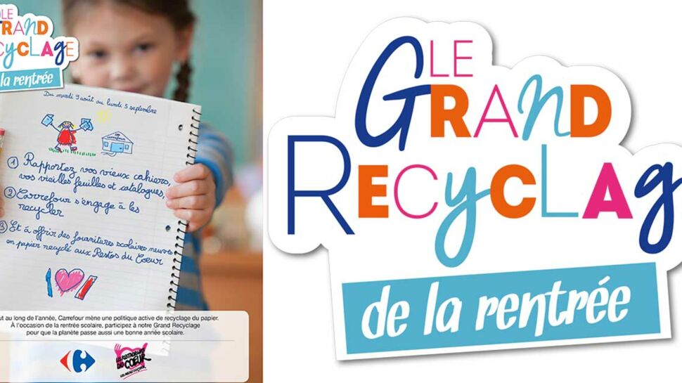 Rentrée : opération recyclage de cahiers usagers avec Carrefour