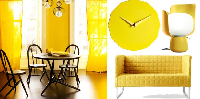 Le jaune, la couleur déco de la maison