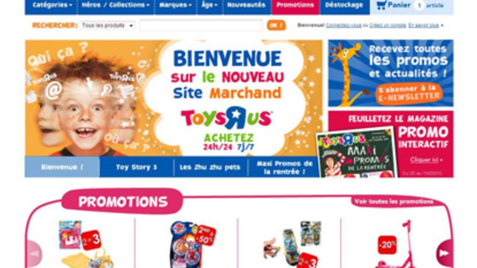 Lancement du site marchand Toys'R'Us